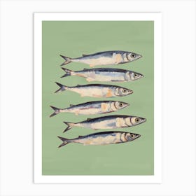 Sardines In Green Art Print