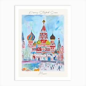 Poster Of Moscow, Dreamy Storybook Illustration 3 Art Print