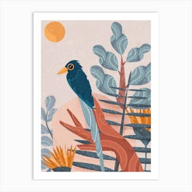 Bird Perched On A Branch Art Print