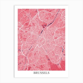 Brussels Pink Purple Art Print