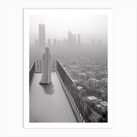 Tehran, Iran, Black And White Old Photo 2 Art Print