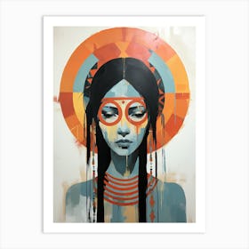 Mystical Tribal Echoes, Boho Art Style Art Print