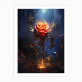 Rose In The Forest Art Print