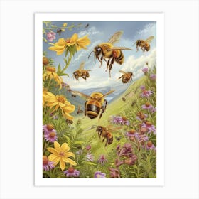 Cuckoo Bee Storybook Illustration 18 Art Print