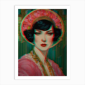 Deco Lady Art Print