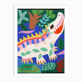 Maximalist Animal Painting Crocodile 3 Art Print