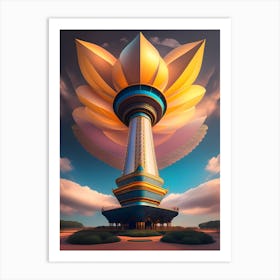 Lotus Tower Art Print