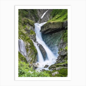 Trümmelbach Falls, Switzerland Realistic Photograph (3) Art Print