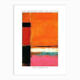 Orange And Red Abstract Painting 6 Exhibition Poster Art Print