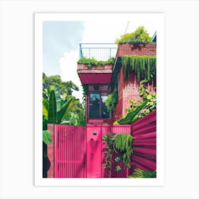 Pink House 6 Art Print