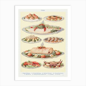 Fish III Oyster Patties, Boiled Turbot Art Print