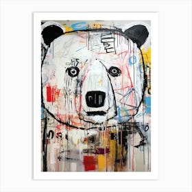 Polar Bear Basquiat style 1 Art Print