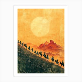 Camel Ride In The Desert 8 Art Print