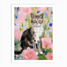 A Manx Cat Painting, Impressionist Painting 4 Art Print