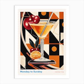 Art Deco Cocktail 2 Poster Art Print