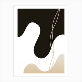 Abstract Black And White Painting Art Print