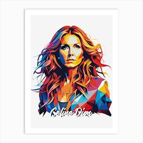 Celine Dion 02 Portrait Music WPAP Pop Art Art Print