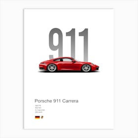 911 Carrera Porsche 1 Art Print