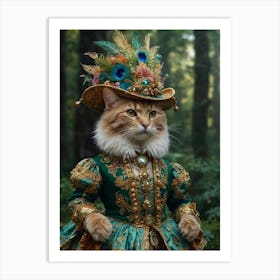 Cat In Costume 7 Art Print