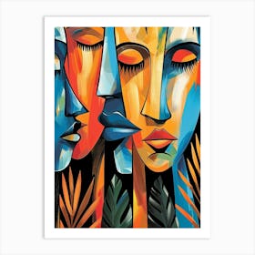 Three Faces 13 Art Print