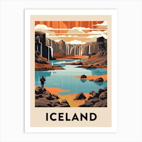 Vintage Travel Poster Iceland 7 Art Print