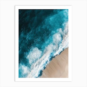 Aerial View Of A Beach 100 Art Print