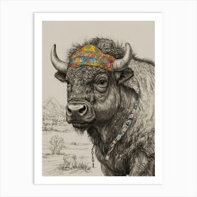 Bison 4 Art Print