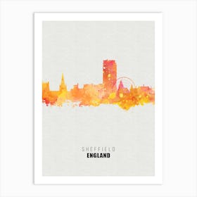 Sheffield England City watercolor Art Print