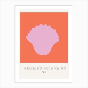 Formes Bohemes Bohemian Shape Sea Shell Vase Pink Orange Art Print
