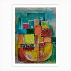 Wall Art, Colorful Pot, Vibrant Expressions Art Print