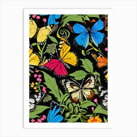 Colorful Butterflies Art Print