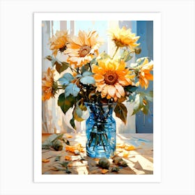 Sunflowers In A Vase Art Print