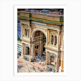 Galleria Vittorio Emanuele Ii Triumphal Arch Art Print