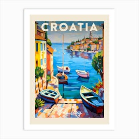 Rovinj Croatia 3 Fauvist Painting Travel Poster Art Print