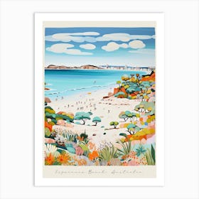 Poster Of Esperance Beach, Australia, Matisse And Rousseau Style 1 Art Print