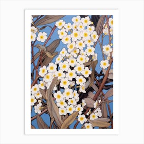 Forget Me Not 3 Flower Painting Art Print