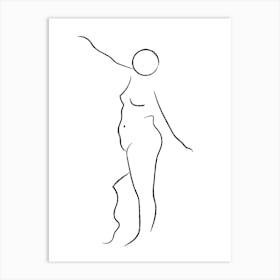 Standing Nude 5 Art Print