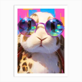 Rabbit With Sunglasses Art Print