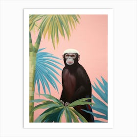 Capuchin Monkey 3 Tropical Animal Portrait Art Print