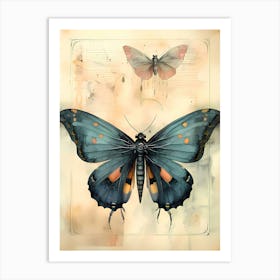 scrapbook butterfly Art Print