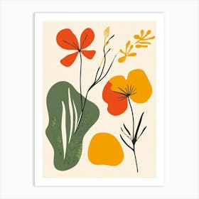 Flowers And Leaves 8 Art Print