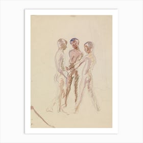 Three Boys, 1900 1925, By Magnus Enckell Art Print