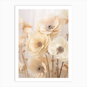 Boho Dried Flowers Anemone 4 Art Print