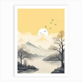 Asian Landscape Painting Art Print