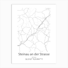 Steinau An Der Strasse,Germany Minimalist Map Art Print