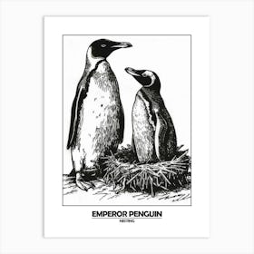 Penguin Nesting Poster 7 Art Print