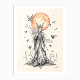 Fairy Moon Art Print