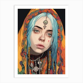 Billie Eilish Saint Portrait 8 Art Print