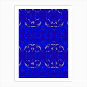 Abstract Blue Pattern 1 Art Print