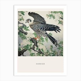 Ohara Koson Inspired Bird Painting Harrier 1 Poster Art Print